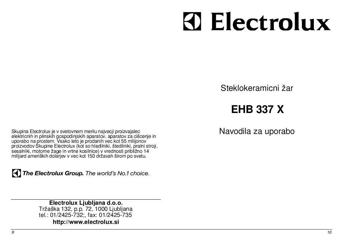 Mode d'emploi AEG-ELECTROLUX EHB337X