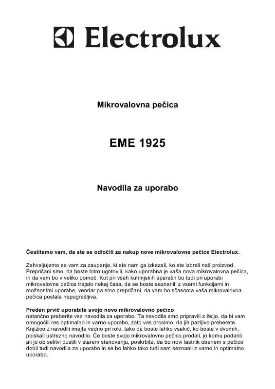 Mode d'emploi AEG-ELECTROLUX EME1925S