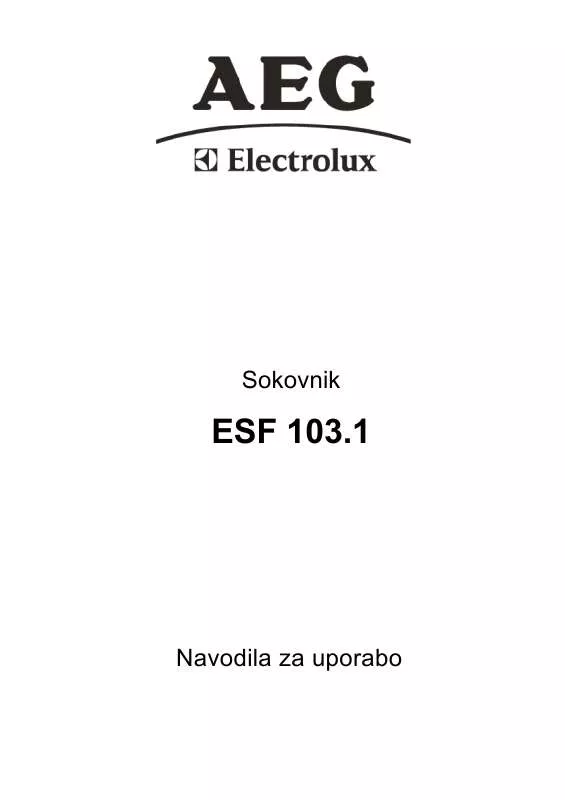 Mode d'emploi AEG-ELECTROLUX ESF103.1