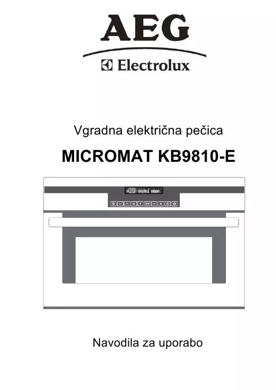 Mode d'emploi AEG-ELECTROLUX KB9810E-M