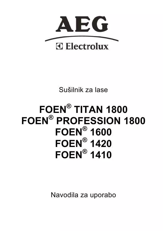 Mode d'emploi AEG-ELECTROLUX TITAN1800