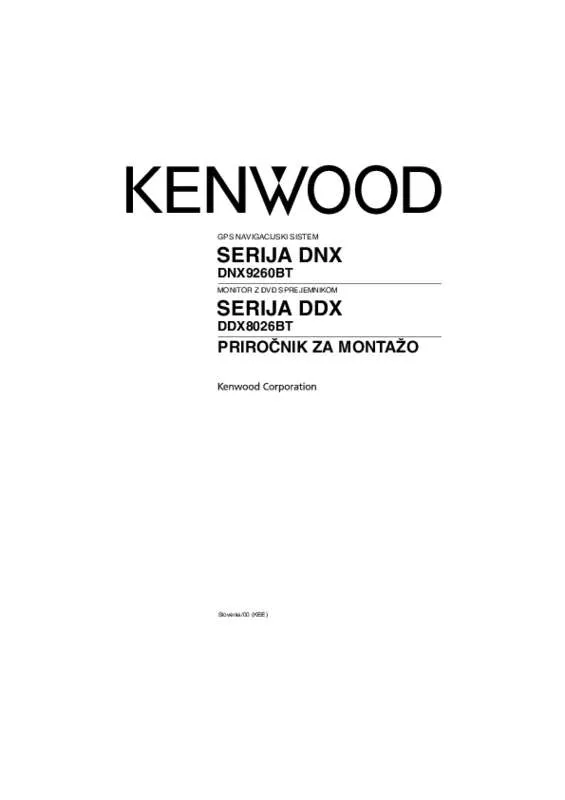 Mode d'emploi KENWOOD DNX9260BT