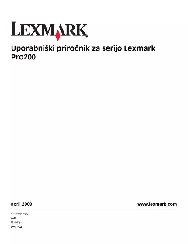 Mode d'emploi LEXMARK PROSPECT PRO200