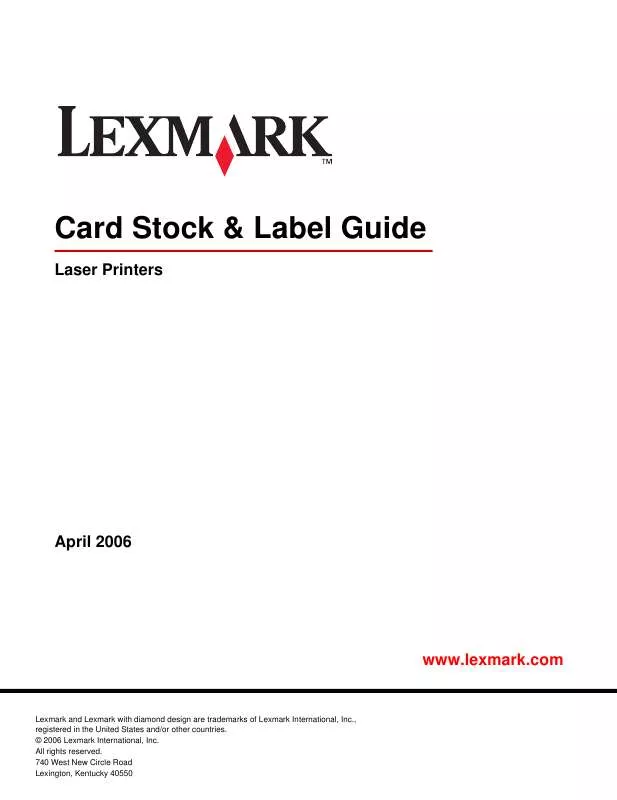 Mode d'emploi LEXMARK X5150
