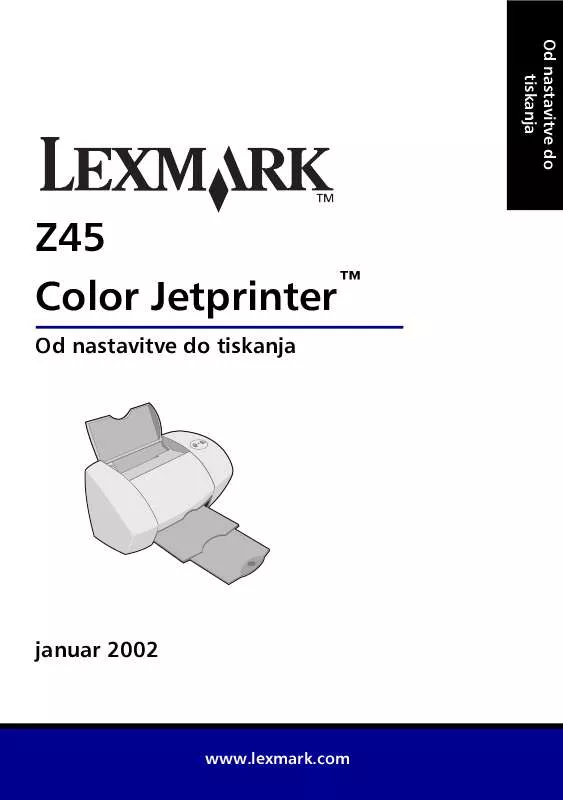 Mode d'emploi LEXMARK Z45