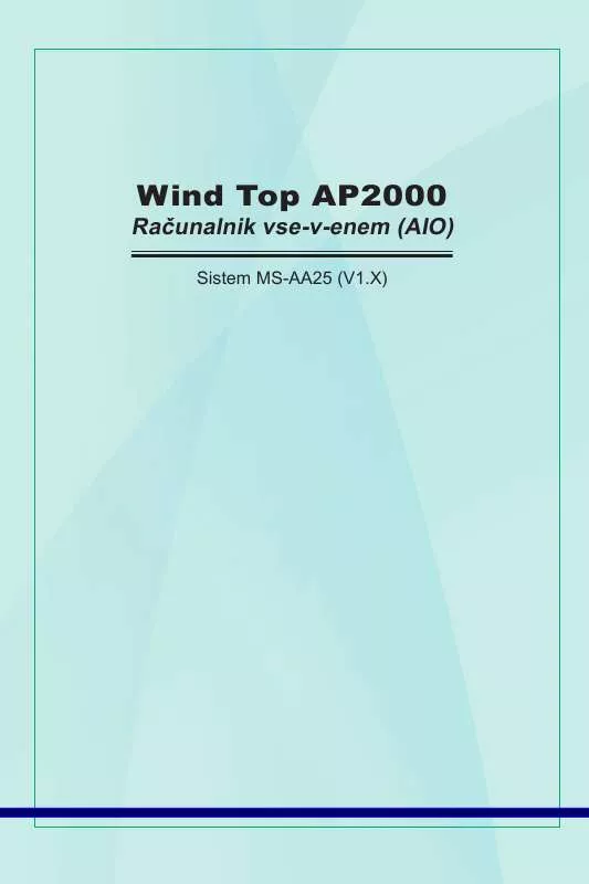Mode d'emploi MSI WIND TOP AP2000
