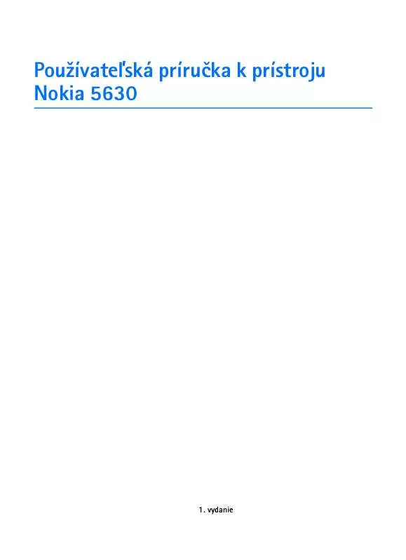 Mode d'emploi NOKIA 5630 XPRESSMUSIC