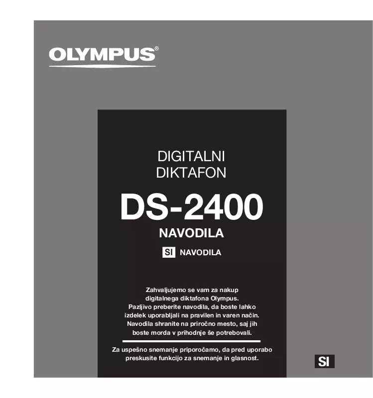Mode d'emploi OLYMPUS DS-2400