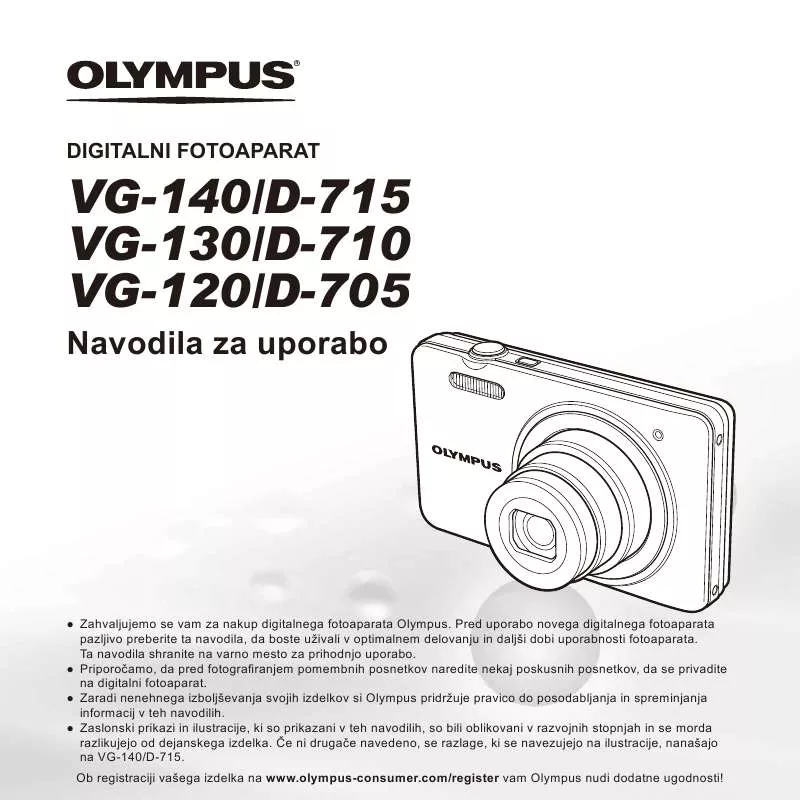 Mode d'emploi OLYMPUS VG-130