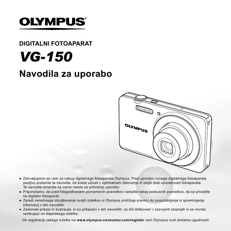Mode d'emploi OLYMPUS VG-150