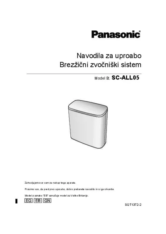 Mode d'emploi PANASONIC SC-ALL05