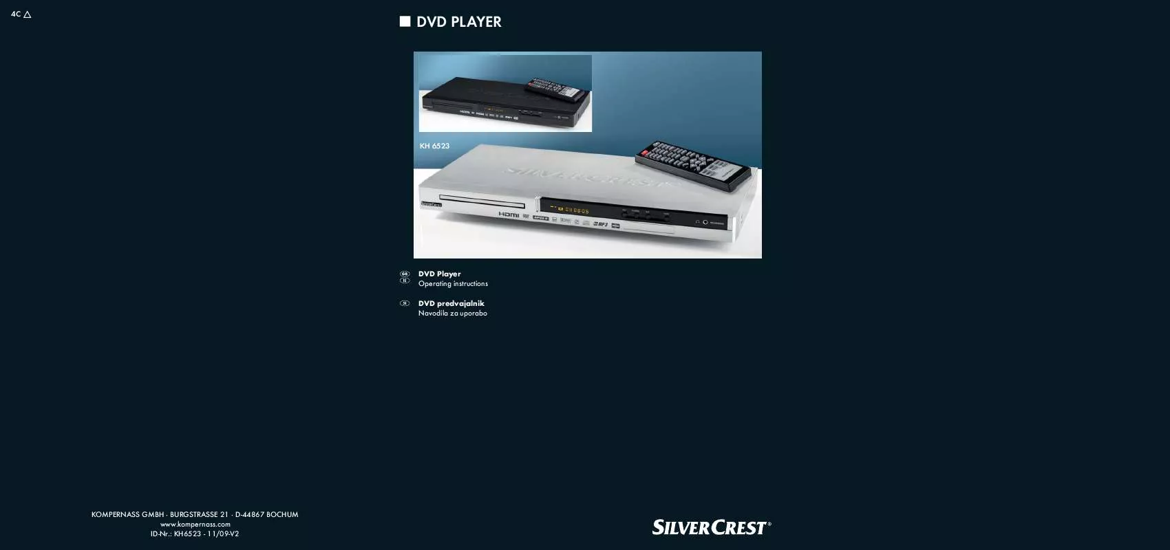 Mode d'emploi SILVERCREST KH 6523 DVD-PLAYER