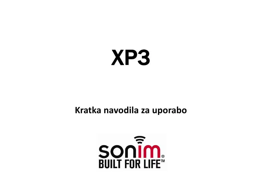 Mode d'emploi SONIM XP3