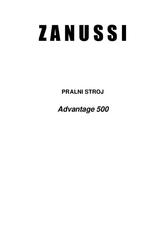 Mode d'emploi ZANUSSI ADVANTAGE500