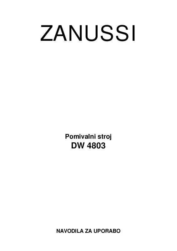 Mode d'emploi ZANUSSI DW4803