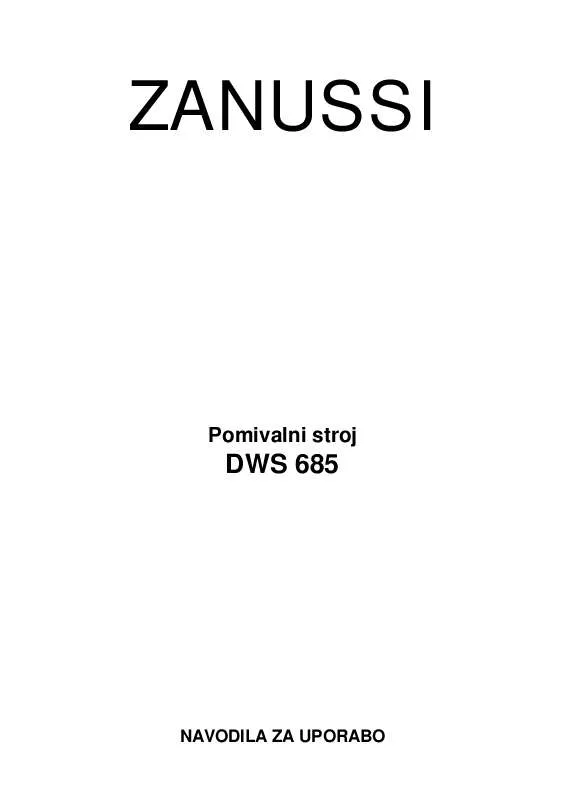 Mode d'emploi ZANUSSI DWS685
