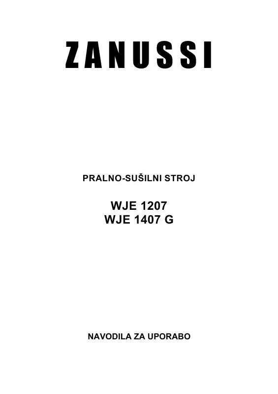 Mode d'emploi ZANUSSI WJE1207
