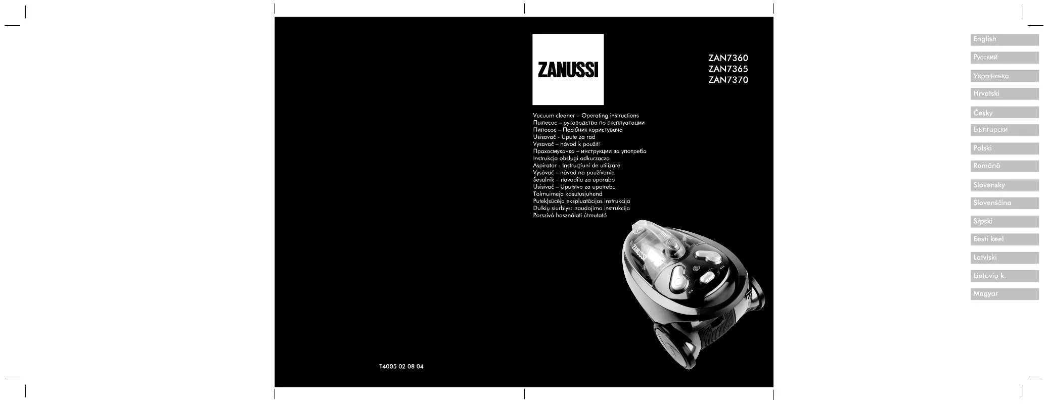 Mode d'emploi ZANUSSI ZAN7365