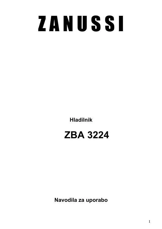 Mode d'emploi ZANUSSI ZBA3224