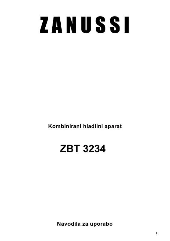 Mode d'emploi ZANUSSI ZBT3234
