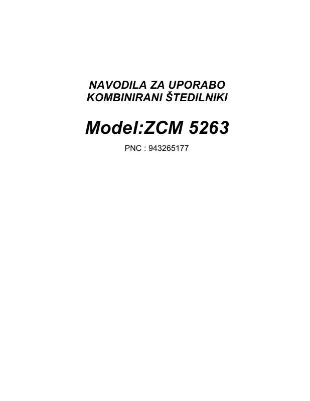 Mode d'emploi ZANUSSI ZCM5263