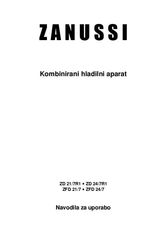 Mode d'emploi ZANUSSI ZD20/7R