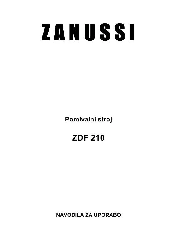 Mode d'emploi ZANUSSI ZDF210