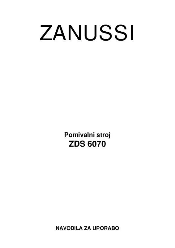 Mode d'emploi ZANUSSI ZDS6070X