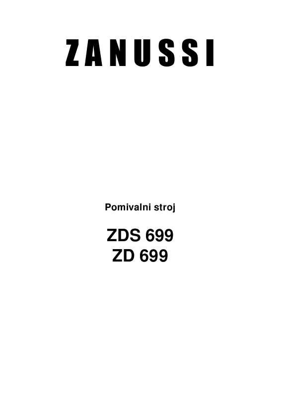 Mode d'emploi ZANUSSI ZDS699EA