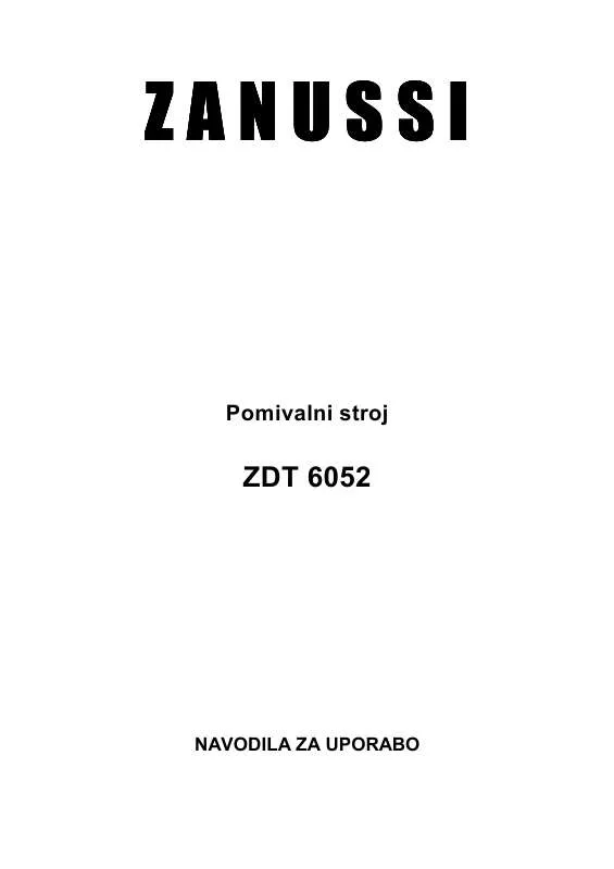 Mode d'emploi ZANUSSI ZDT6052