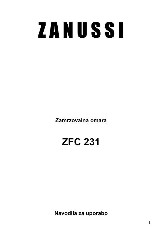 Mode d'emploi ZANUSSI ZFC231