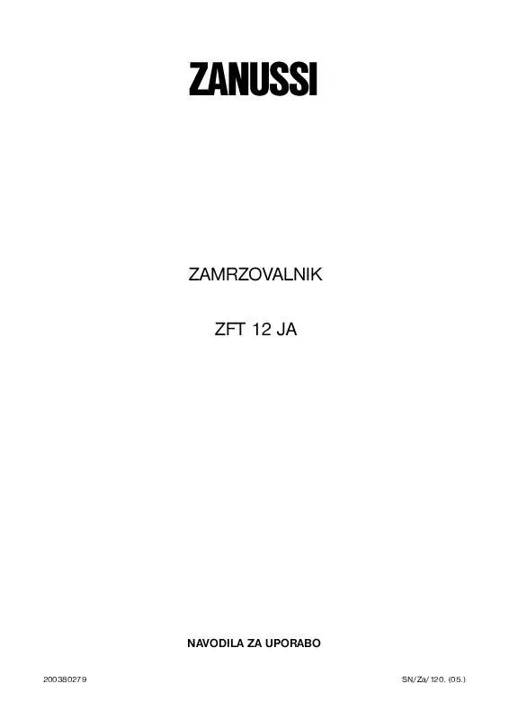Mode d'emploi ZANUSSI ZFT12JA