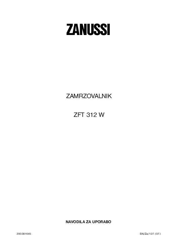 Mode d'emploi ZANUSSI ZFT312W