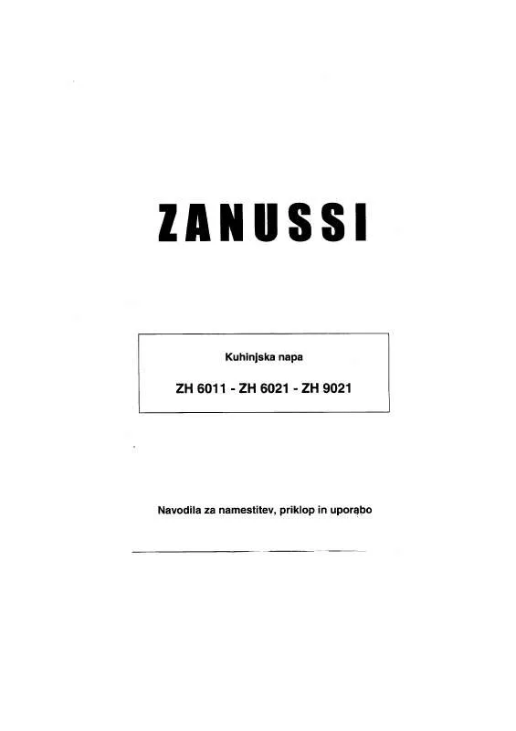 Mode d'emploi ZANUSSI ZH6011W