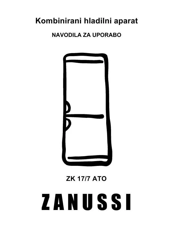 Mode d'emploi ZANUSSI ZK17 7ATO