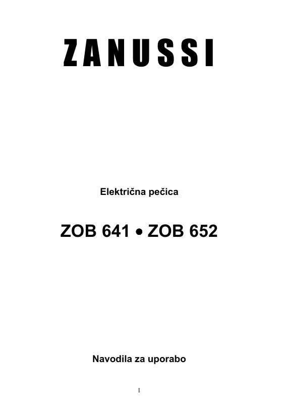Mode d'emploi ZANUSSI ZOB 652N