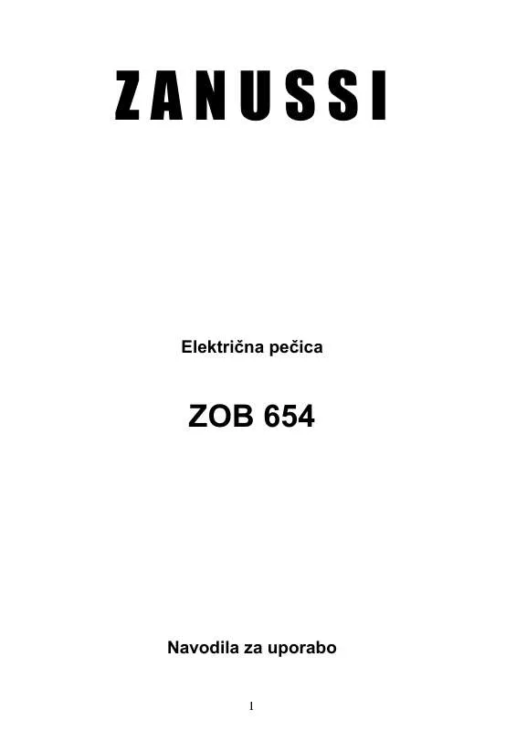 Mode d'emploi ZANUSSI ZOB 654