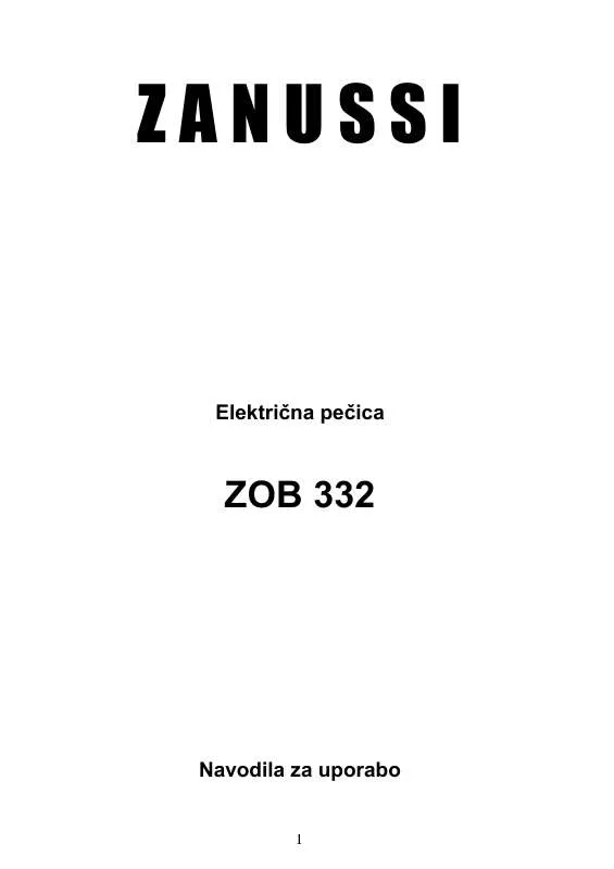 Mode d'emploi ZANUSSI ZOB332X