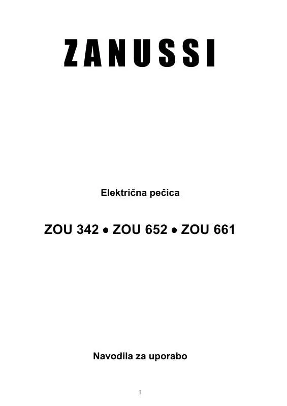 Mode d'emploi ZANUSSI ZOU652W