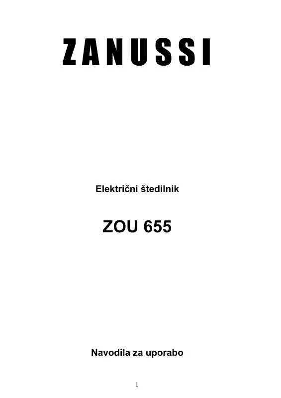 Mode d'emploi ZANUSSI ZOU655X