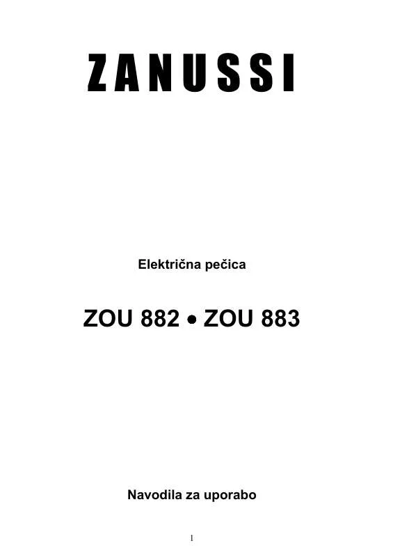 Mode d'emploi ZANUSSI ZOU882QX