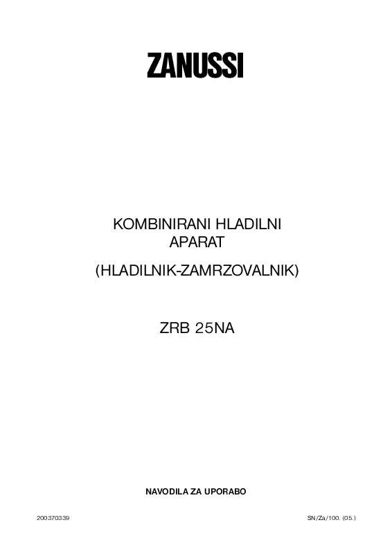 Mode d'emploi ZANUSSI ZRB 25NA