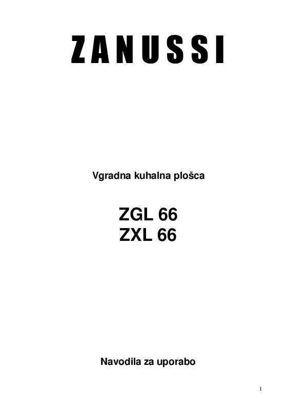 Mode d'emploi ZANUSSI ZXL66ITW