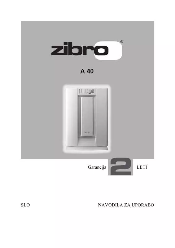 Mode d'emploi ZIBRO A40