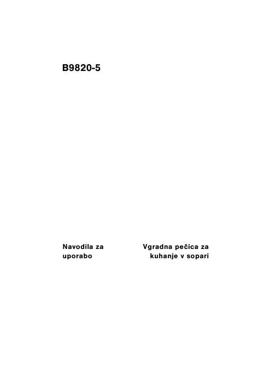 Mode d'emploi AEG-ELECTROLUX B9820-5-A