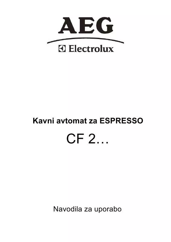 Mode d'emploi AEG-ELECTROLUX CAFAMOSACF250