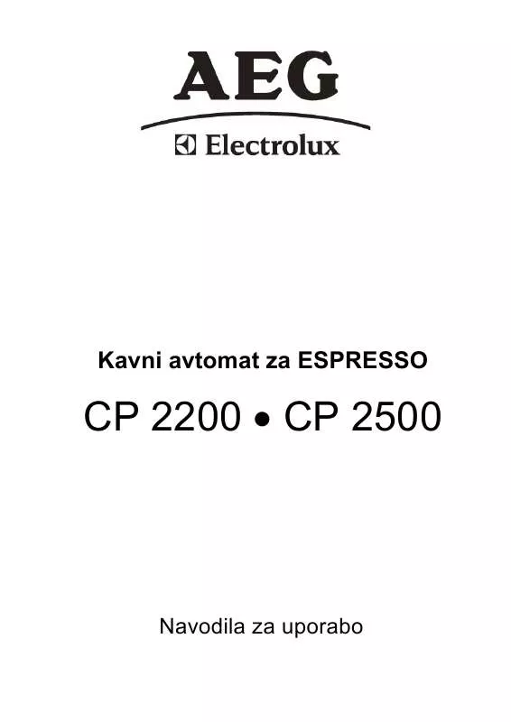 Mode d'emploi AEG-ELECTROLUX CP2500