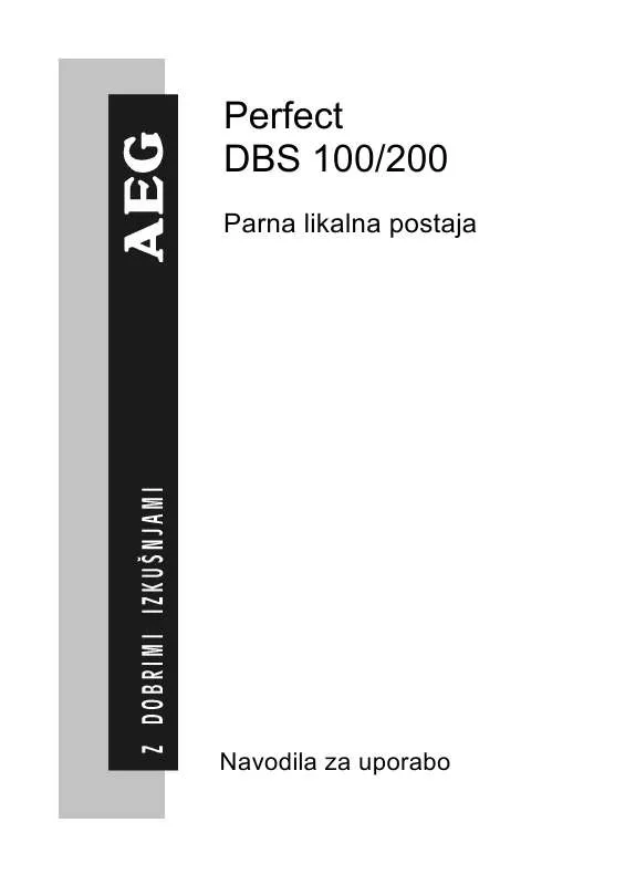 Mode d'emploi AEG-ELECTROLUX DBS100