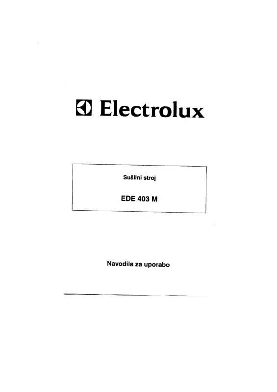 Mode d'emploi AEG-ELECTROLUX EDE403M