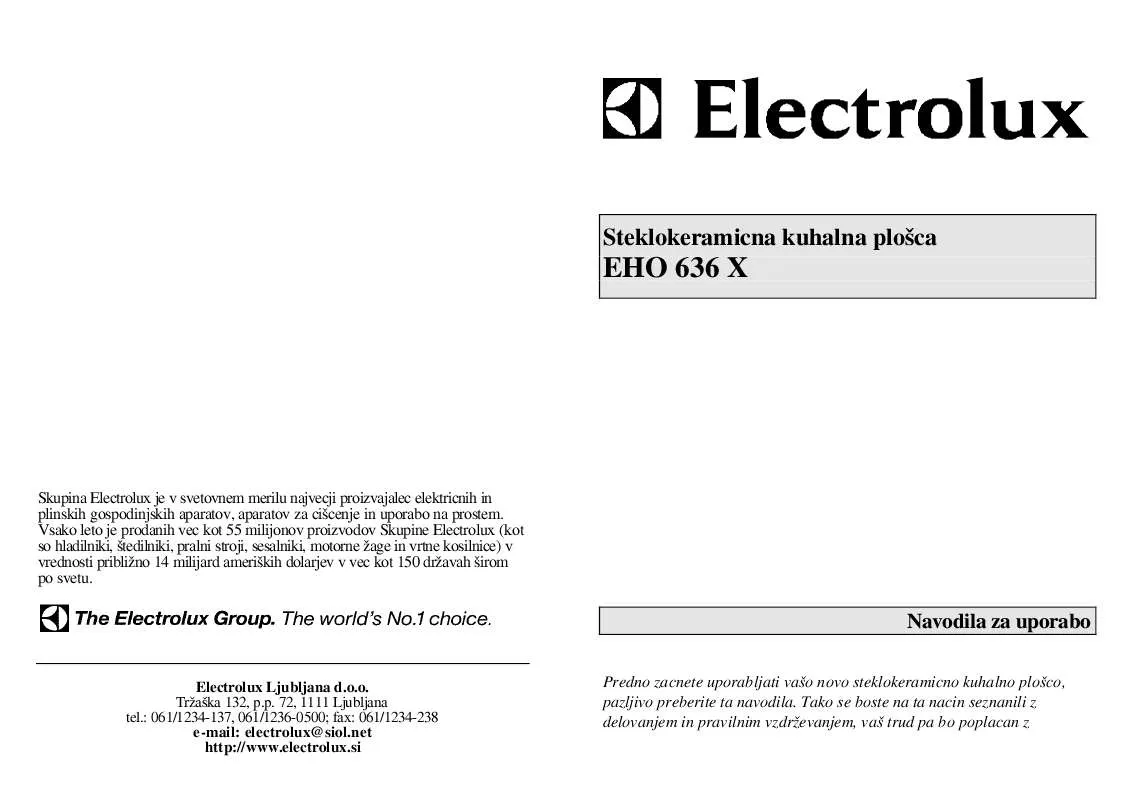 Mode d'emploi AEG-ELECTROLUX EHO637X